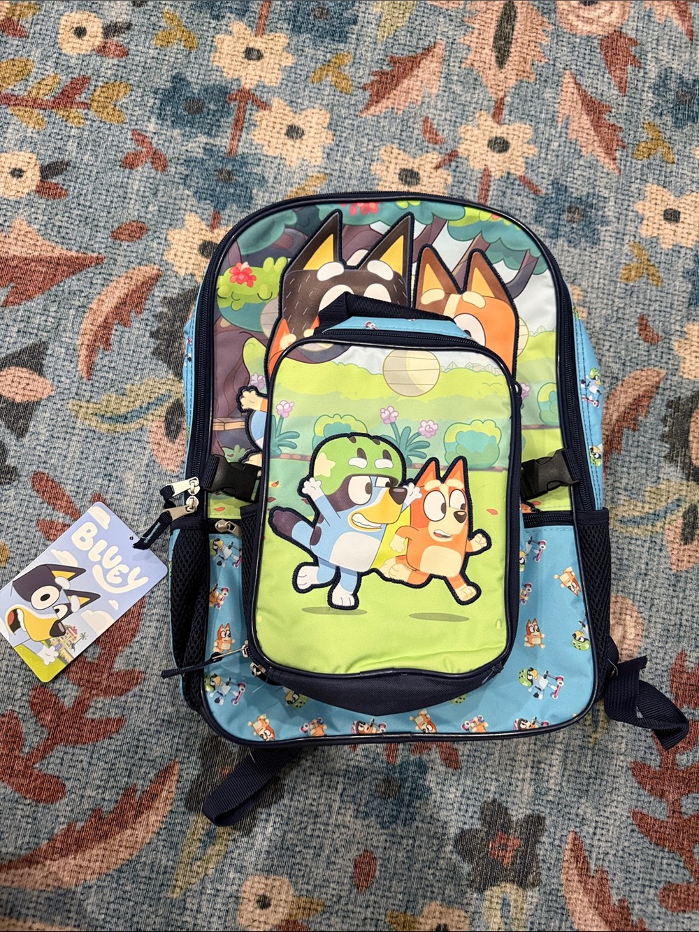 NWT • bluey • backpack with attachable lunchbox
